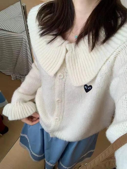 F032078温柔甜美日系少女风日常通勤百搭大翻领针织开衫 商品图10