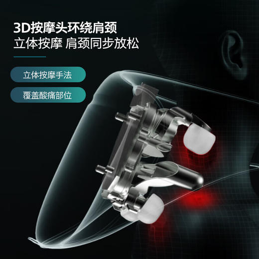 飞利浦（PHILIPS）肩颈按摩仪颈椎腰背颈部披肩膀斜方肌神器礼物 深蓝色PPM5201N 商品图3