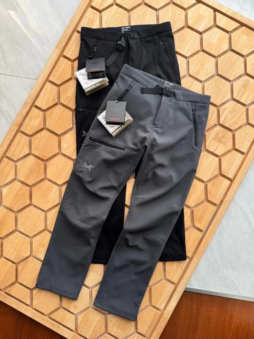 F032011秋冬新款男士刺绣防风科技加绒抓绒休闲长裤 商品图0