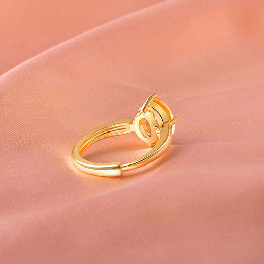 【黄水晶戒指】周六（3.21）中午12点开始 S925银均码时尚简约时尚首饰品送女生节日礼物JR25059-水晶CC 商品图3