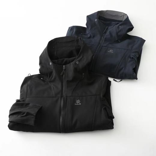 F032063运动户外登山徒步防风防泼保暖透气薄绒软壳拉链外套 商品图5