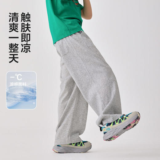 男童2026夏季新款童装薄款运动裤中大童夏装宽松阔腿裤卫裤   FY-H6bk20 商品图2