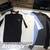 F032025新款男女同款拼接圆领亲肤柔肤吸汗透气短袖 商品缩略图0