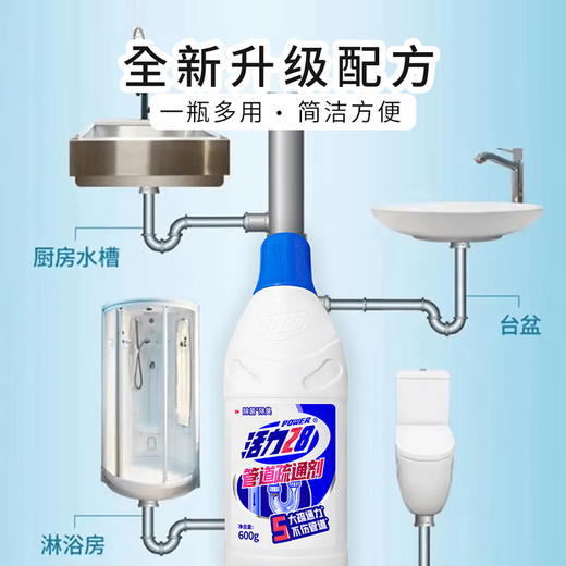 【清新除臭❗芳香不刺鼻】活力28 管道疏通剂600g疏通清洁除菌除异味防堵塞2瓶排水管家用。rh 商品图2