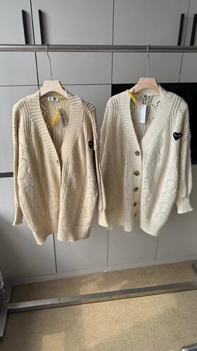 F032075休闲复古落肩黑色爱心刺绣V领灯笼袖长款开衫外套