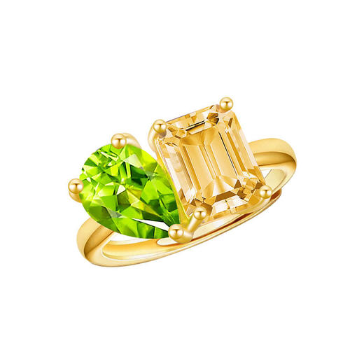 【黄水晶均码橄榄石戒指】周六（3.21）中午12点开始 S925银彩色宝石首饰品送女士礼物JR25062-水晶CC 商品图5