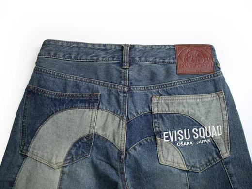 F0320138男士百搭解构风格拼布大Ｍ修身直筒窄脚牛仔裤 商品图9