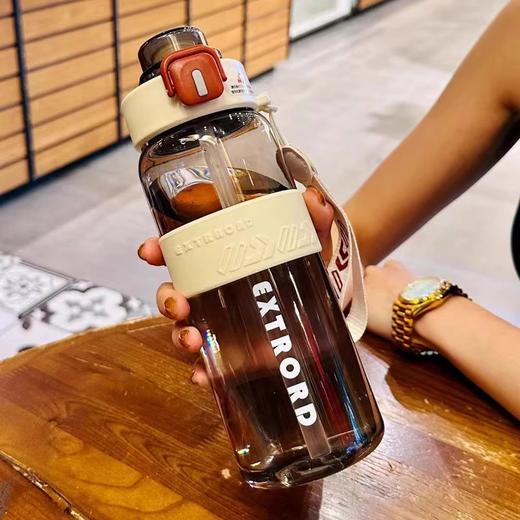 新品上新【1200ML一盖双饮水杯】大容量运动水杯 男生女生高颜值塑料杯 儿童学生夏季户外健身带吸管杯子 商品图3