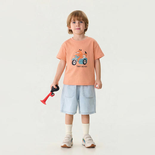 马克珍妮冒险动物园男童亲肤纯棉T2026年夏装新款560962 商品图2