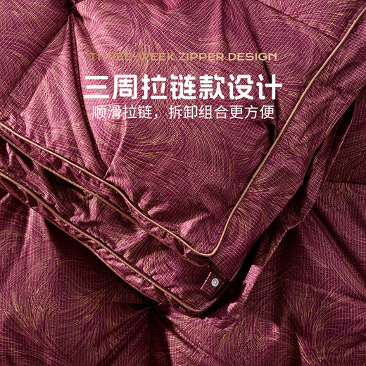 多喜爱 金羽朵95进口白鹅绒子母被-禧韵东方【100支长绒棉面料】【95%绒子含量】【波兰进口】【1000+绒子洁净度】【可套被头】【皮箱包装】【拉链设计】【3D航空仓】【10cm检测口】匠人手工挑选 商品图2
