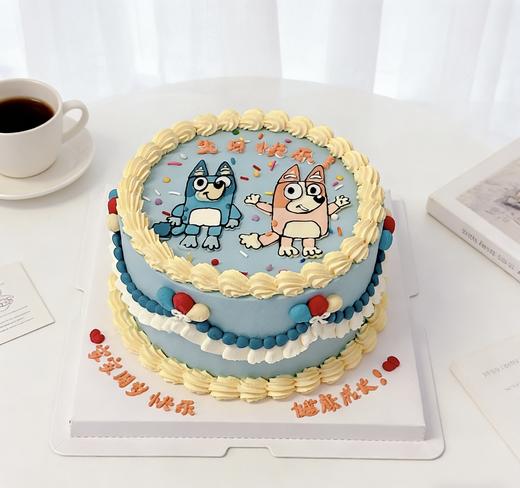 布鲁伊Bluey手绘卡通蛋糕-低糖处理无添加 商品图3