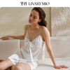 Livary Mio/里性粼粼性感真丝吊带睡衣女夏镂空V领家居服套装 商品缩略图5