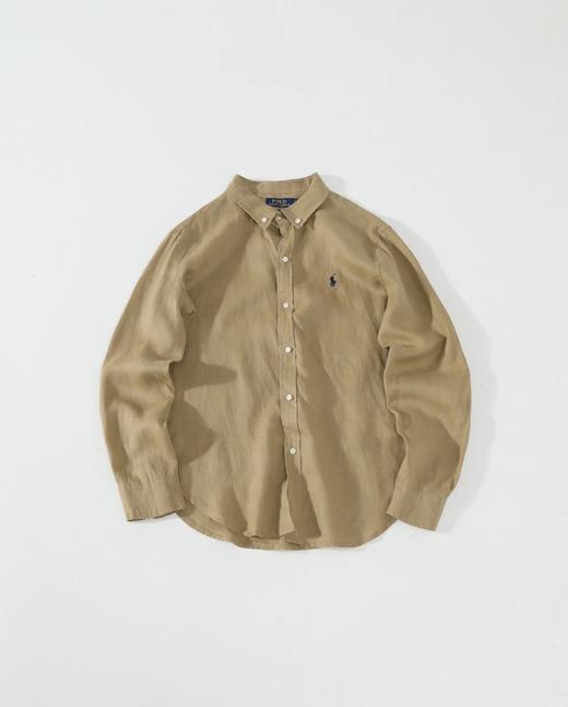 F032051夏日透气凉感亚麻纯色休闲舒适肩线利落翻领衬衫 商品图14