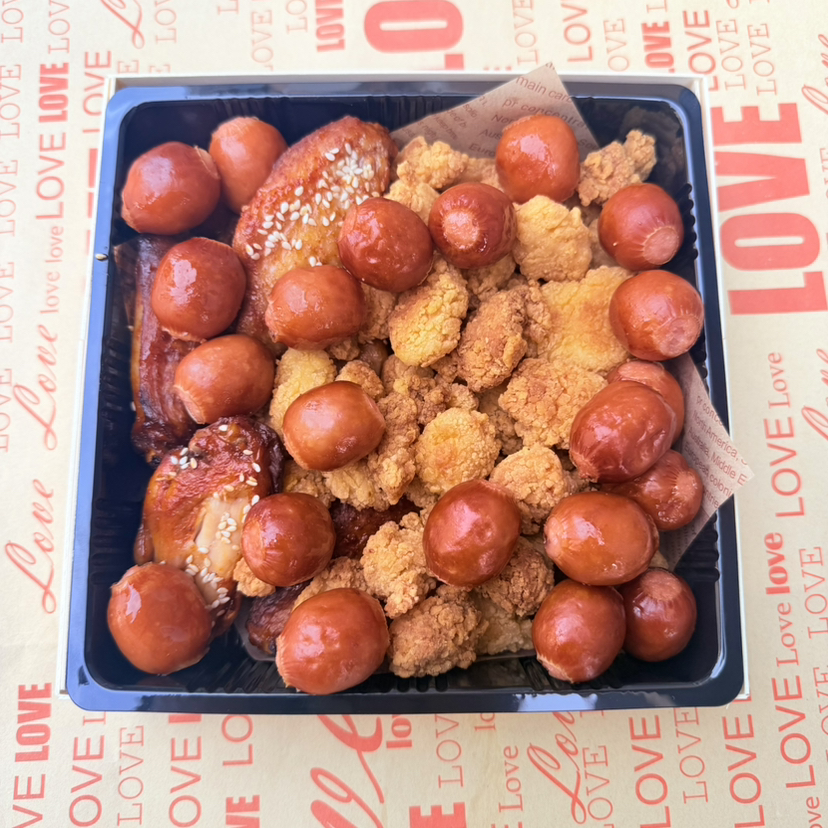 【三味小食】鸡翅+鸡米花+爆汁肠