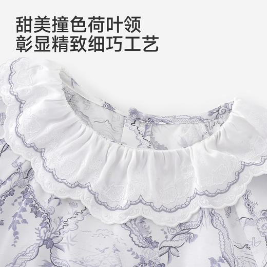 【商场同款】英氏女宝宝连体衣夏季新款短袖哈衣婴儿爬服外出 商品图3