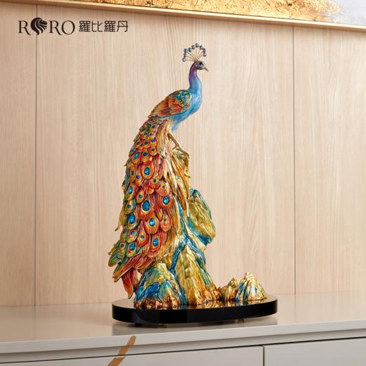 「彼达思」罗比罗丹彩绘孔雀装饰摆件 商品图2