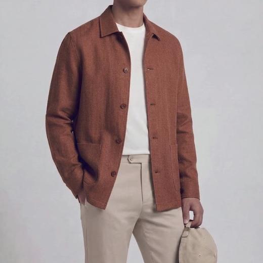 春季新款男士亚麻肯佛博休闲外套 商品图13