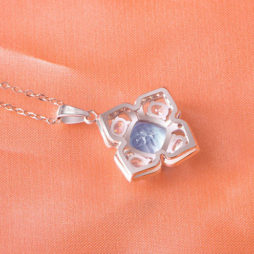 【托帕石项链/耳钉】S925银时尚彩色宝石吊坠饰品送女节日礼物JP25038/JE25038-水晶CC 商品图6