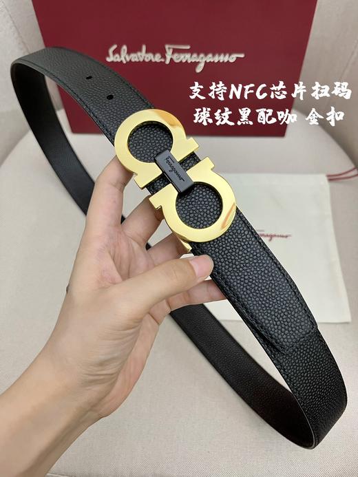 菲拉格慕. 扣头：（金/银 可选）新款纯钢扣 球纹 3.4cm（GD） 商品图0