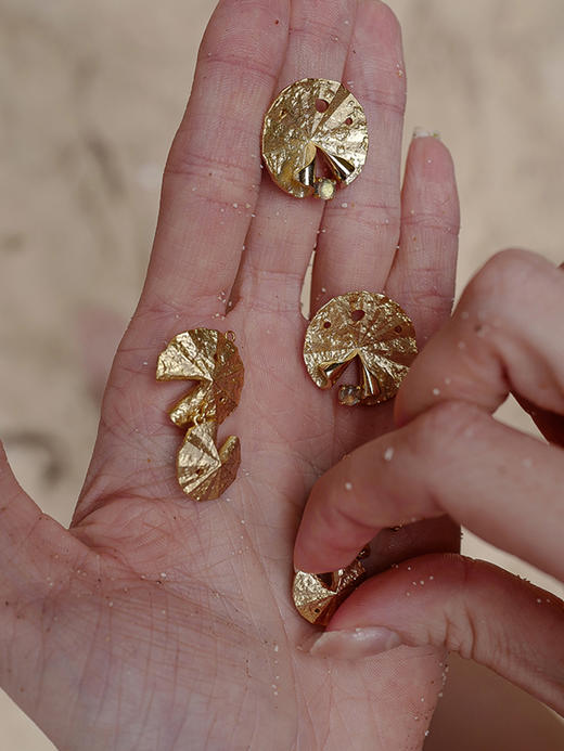 ANATTA｜E-R01-LG 裂纹线耳环【裂Riftline】 商品图0