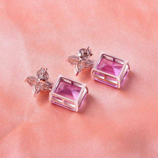 【紫水晶项链/耳钉】S925银轻奢吊坠饰品送女生节日礼物一物一证JP25009/JE25019-水晶CC 商品图9