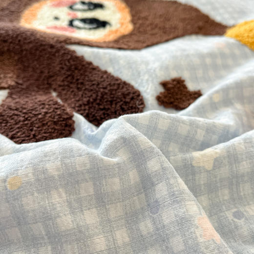 【品牌直发】加倍生活 云感双层纱毛巾绣夏被四件套 10色可选 单床盖夏凉被空调被 商品图8