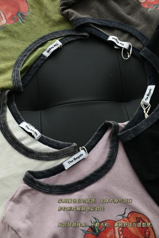 100%雨露棉复古炒色番茄T 🍅韩国单～休闲短袖T恤 商品图13