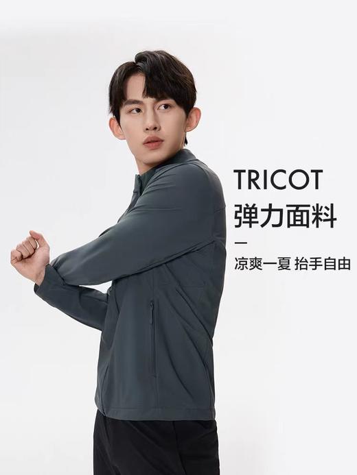 F0320103简约立领设计舒适有型针织夹克夏季立领男士外套 商品图13