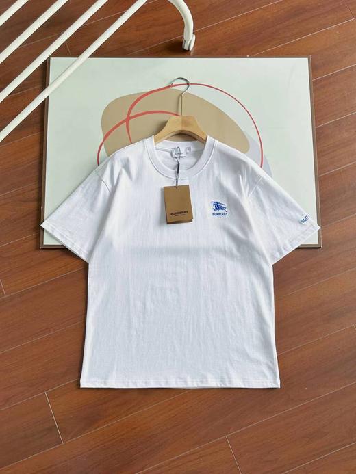 F032092春夏新品简约纯色宽松圆领刺绣情侣款短袖T恤 商品图9