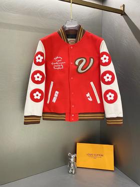 F032099简约休闲百搭趣味字母汉堡图案刺绣拼接棒球服