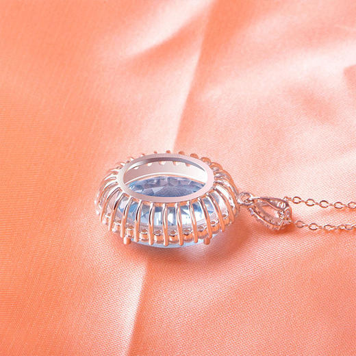 【托帕石项链】S925银轻奢时尚彩宝吊坠饰品送女士节日礼物一物一证JP25025-水晶CC 商品图4