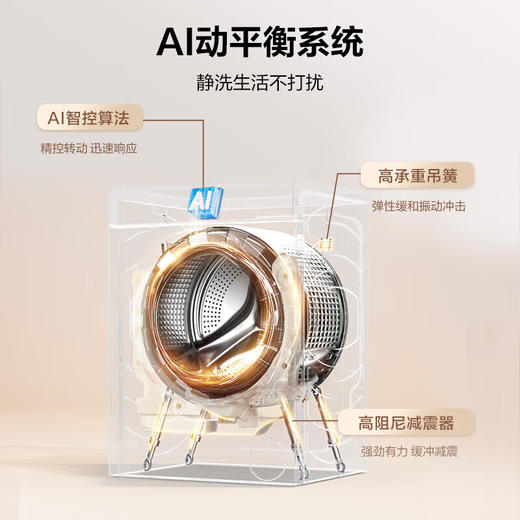 海尔（Haier）12公斤智能变频全自动滚筒洗衣机 家用大容量 12公斤+1.12洗净比+525大桶径+除毛洗 单洗XQG120-L5NP 商品图2