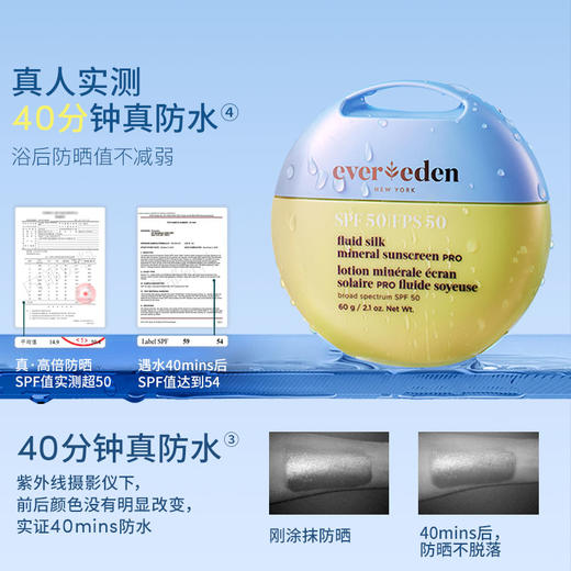 【防晒】Evereden/安唯伊春夏防晒专场 SPF50+高倍盾护防晒乳大黄蜂50g SPF50便携舒红补水高倍防晒棒 水感纯物理防晒pro  水凝清润物理防晒气垫15g【跨境商品，不支持7天无理由】 商品图6