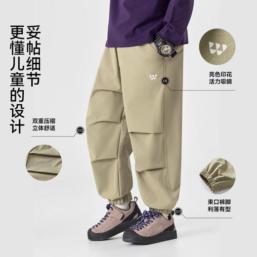 【件件底价，童装双倍积分】多多家男童工装裤儿童裤子2026春装新款春秋男孩印花户外休闲裤子11317 商品图2