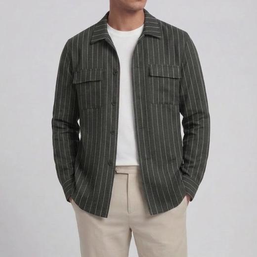 春季新款男士亚麻肯佛博休闲外套 商品图6