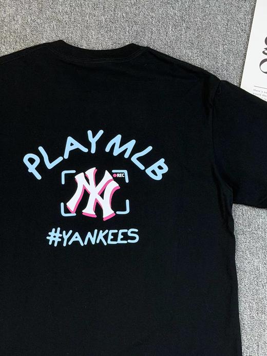 F032081印花短袖T恤肩线微落修饰溜肩男女同款宽松情侣半袖 商品图7