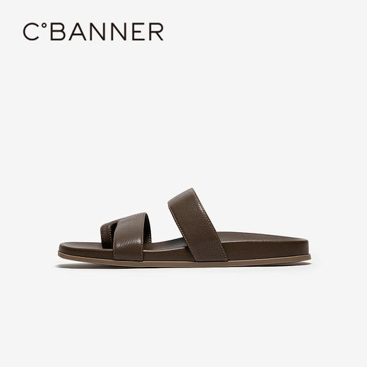 【上新】千百度夹趾一字拖女2026夏季新款真皮平底外穿休闲拖鞋A26390223 商品图2