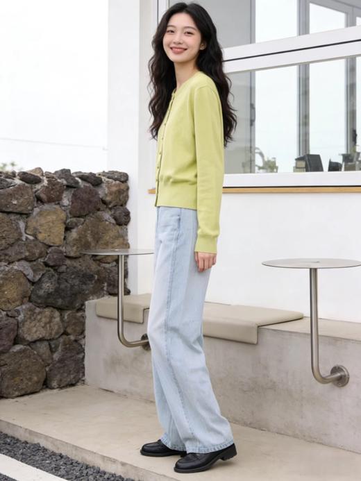 巨好看的春天色系 春日青柠绿针织开衫 商品图4