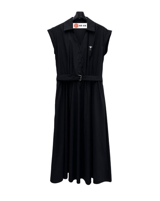 女款V领腰带连衣裙he010 商品图0