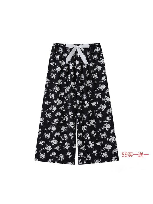【第二件 0 元｜ 满2件 5 折】【秀黛】女休闲印花单裤女士夏季绵绸休闲裤W2553151T【门店同款】 商品图2