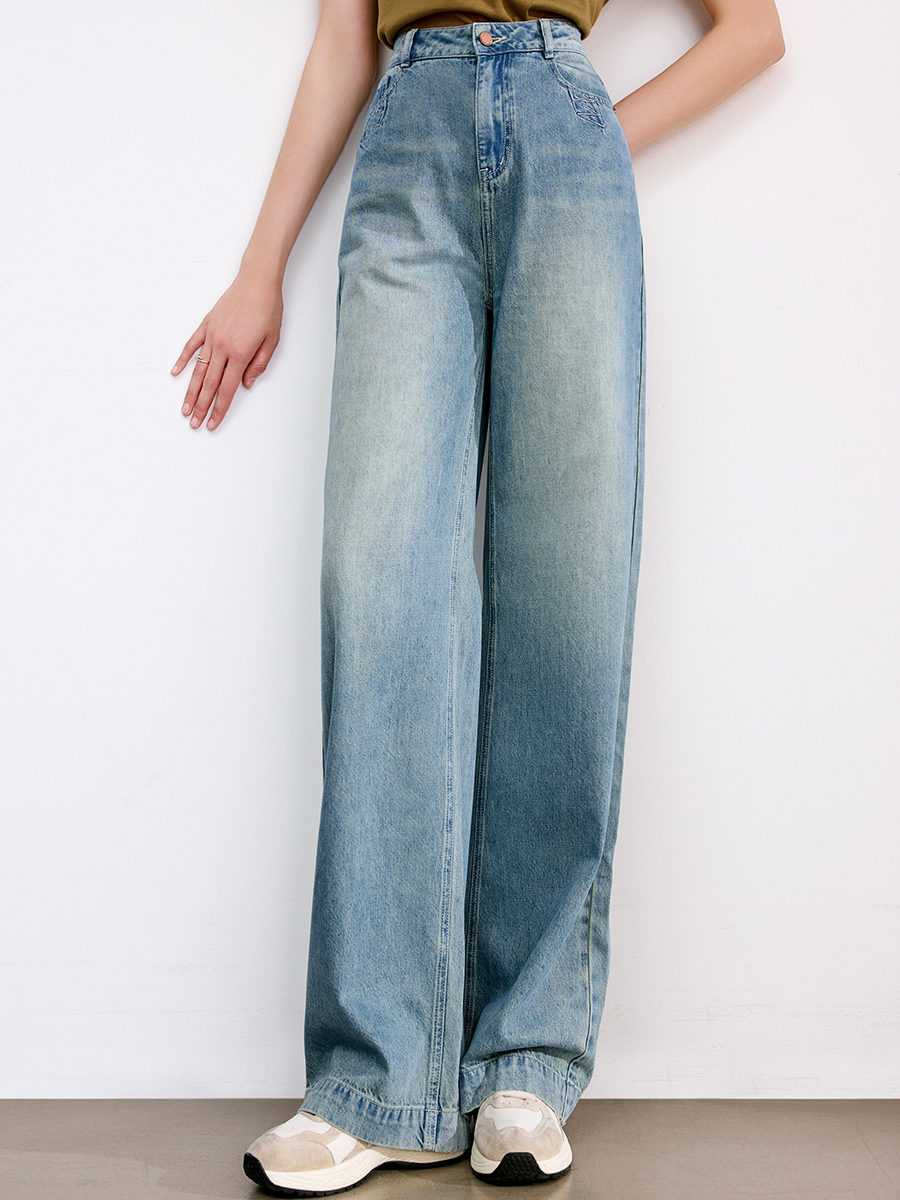 【百图lulu定制】【雪碧牛仔裤】 窄版 直筒 显瘦显高 大长腿牛仔裤