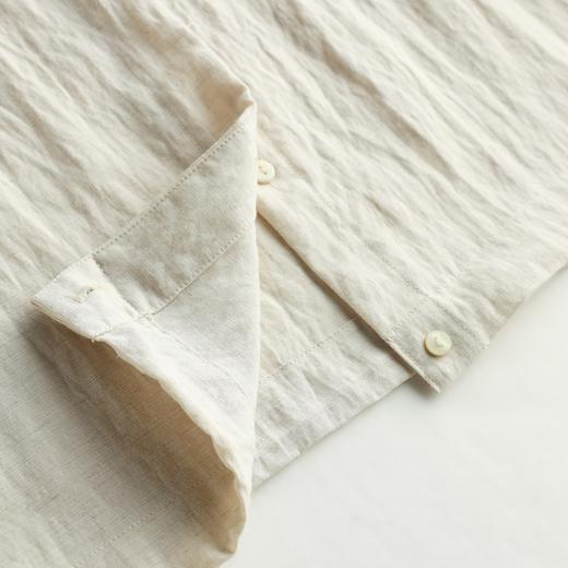 下单3-7天发货！Mylyis 雨露麻休闲短款衬衫/九分裤 短款衬衫翻领利落 双口袋点缀细节 搭配松紧腰九分裤 随性垂坠 适配日常通勤 商品图9