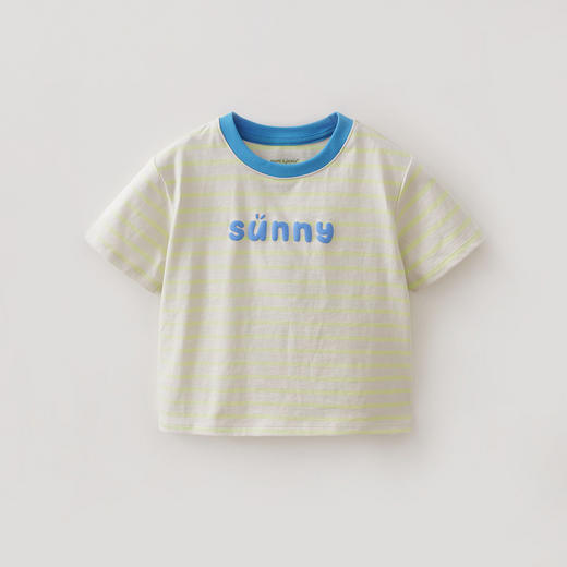 马克珍妮条纹男女童纯棉字母T恤2026年夏装新款560820 商品图4