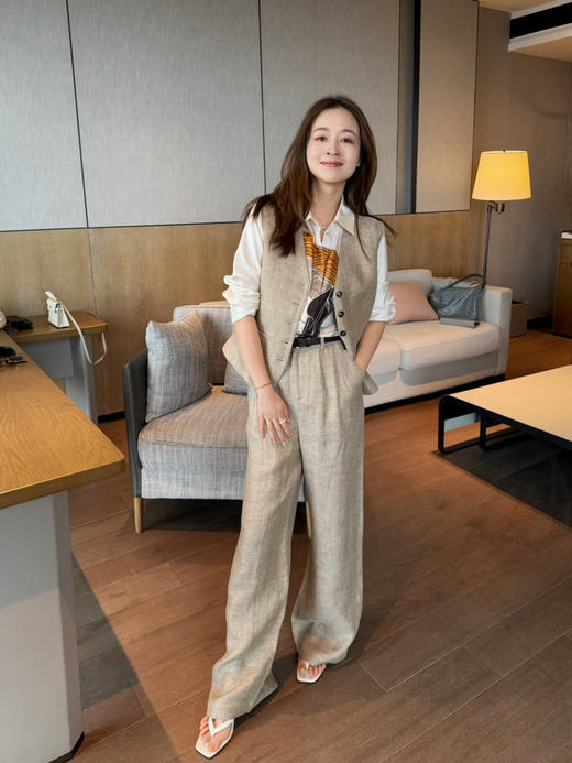 2603317    金丝亚麻 阔腿西裤，长裤 商品图4