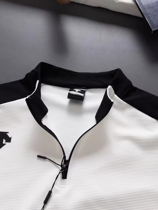 F0320126田径体育生速干训练服跑步健身运动弹力半拉链打底衫 商品图3