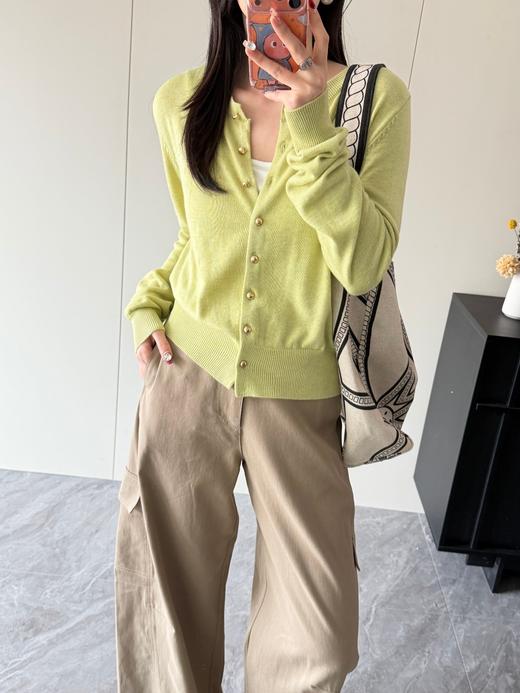 巨好看的春天色系 春日青柠绿针织开衫 商品图9