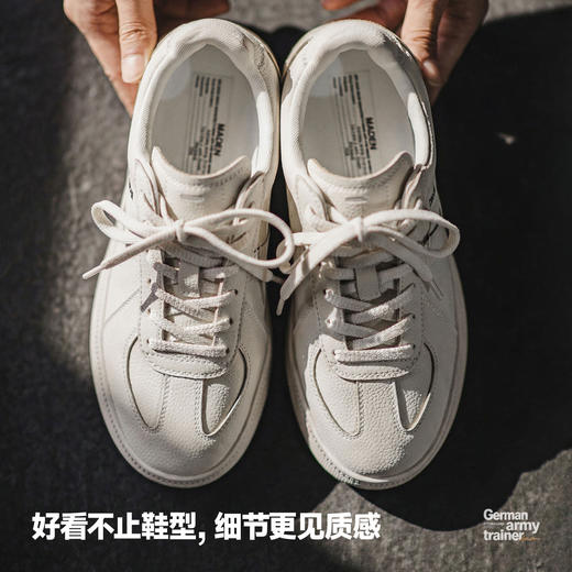 马登2026春季新款百搭经典小白鞋厚底德训鞋男款潮流复古休闲板鞋 商品图3