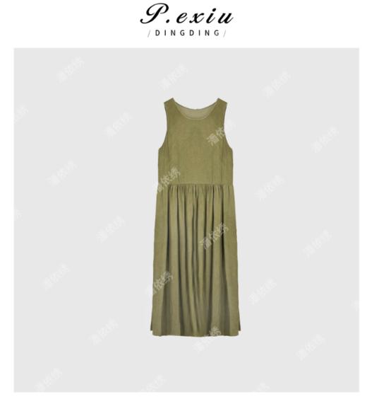 03-4潘依绣丁丁宠粉人丝春夏优雅气质定染无袖背心连衣裙 Q2915 商品图0