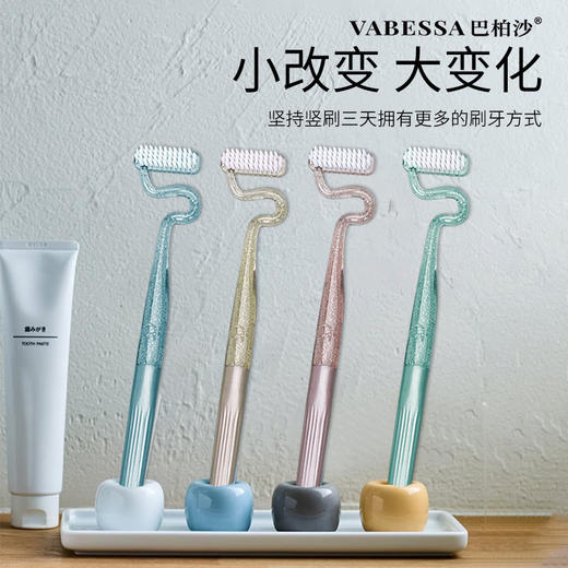 【灵活竖刷❗️按摩牙龈】巴氏刷牙S型形成人软毛牙刷舌苔牙缝按摩清洁牙龈家用情侣。ya 商品图2
