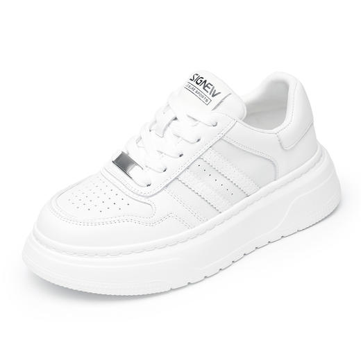 信诺简约厚底增高小白鞋女舒适软底百搭运动休闲板鞋2026春季新款X6C089-45 商品图4